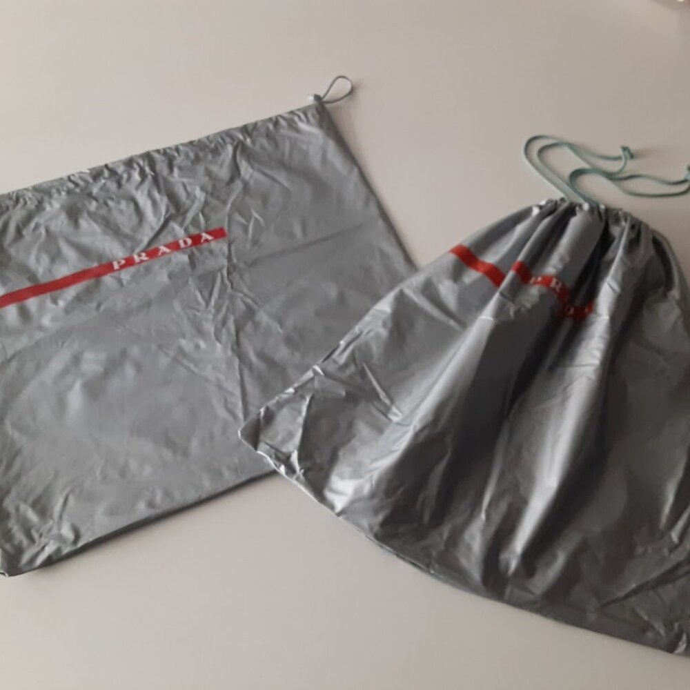 PRADA heavy nylon drawstring shoe bag (2)